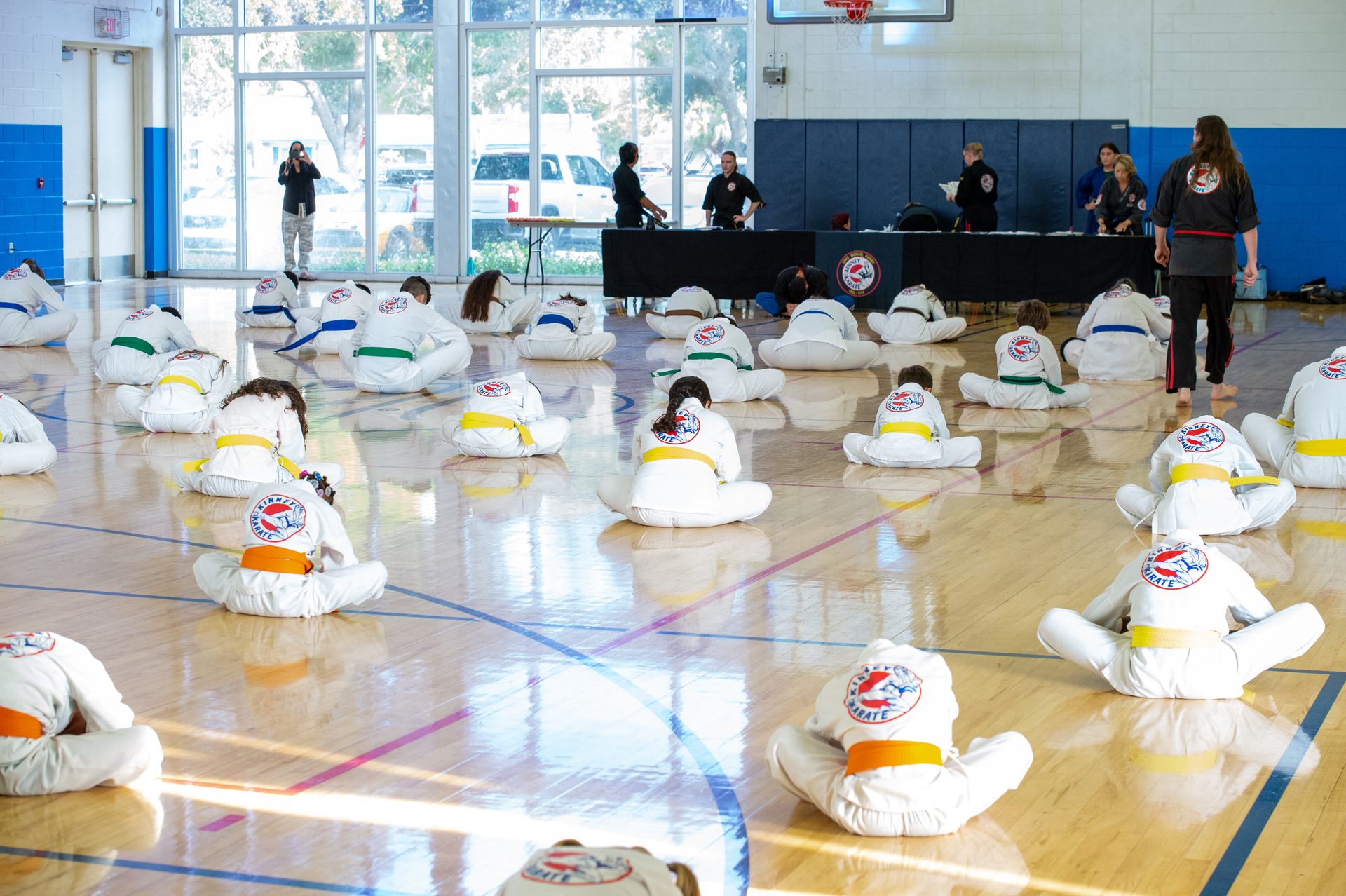 Kinney Karate students in class